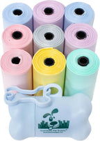 Downtown Pet Supply Scented Poop Bags for Dogs with Dispenser, 180 Count - Leak-Proof Dog Waste Bags and Bone-Shaped Dog Poop Bags Holder for Leash - Lavender Scented, 12.5" x 8.5"