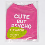 Fitwarm Cute But Psycho Dog Shirt, Summer Clothes for Small Dogs Girl, Funny Pet Outfit, Pink, White, XL