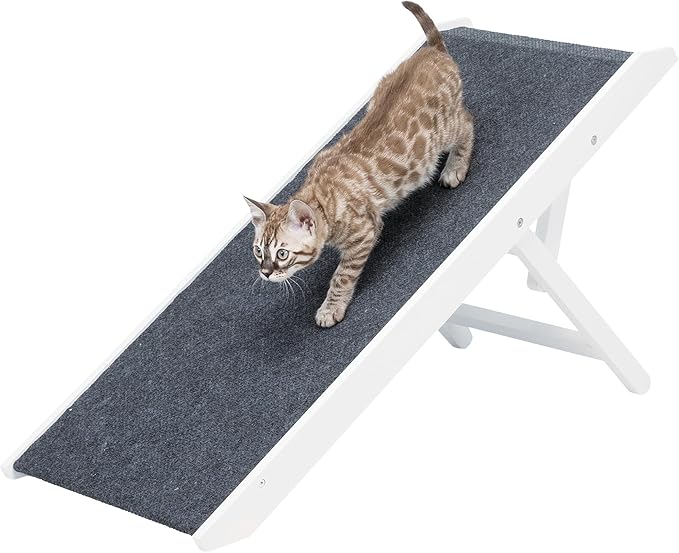 Trixie Furniture ramp, Height-Adjustable 29/36/43 cm, Wide Running Surface 36 × 90 cm, 39375, White