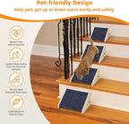4 Pack Wooden Dog Ramp for Stairs Suits for Small Medium Dogs Cats, Pet Steps Stairs for Staircase for Dogs Cats Grey,Need Installation,13 * 9.8 * 5.1 inch