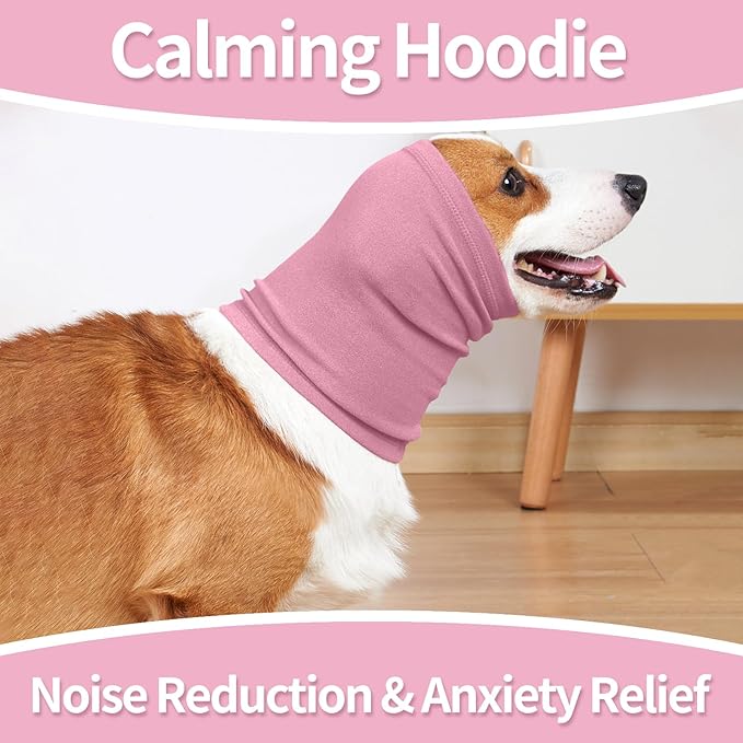 Nanaki Dog Calming Hoodie with Ear Wraps for Anxiety Relief - Ear Protection for Dogs during Fireworks, Warp, or Grooming