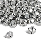 BigOtters 50 Pcs Jingle Bells for Crafting, 1 Inch Craft Bells Bulk for DIY, Home Christmas Decoration, Silver