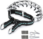 Pinch Collar for Dogs Adjustable Dog Training Collar with Comfortable Rubber Tip and Quick Release Buckle for Small Medium Large Dogs (Medium, Teal)