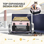 Lekereise Top-Expandable Pet Carrier 18x13x9.5 Inch Southwest Frontier Airline Approved Soft Sided Underseat to 15lbs Travel Carriers for Small Cats Dogs with Locking Safety Zippers Anti-Scratch Mesh