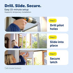 PetSafe Sliding Glass Pet Door - No-Cut DIY Install Doggy Door for Renters - Aluminum Frame - Adjustable Height 75 7/8" to 80 11/16" - Ideal for Extra Large Dogs Up to 220 lb - White