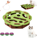 2026 New Cat Nail File Enrichment Box,Cat Scratch Puzzle Enrichment Box,Interactive Cats Toy with 3 Bell Balls for Indoor Cats Self Play,Encourages Hunting Instincts (E)
