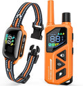 Dog Shock Collar - 3300FT Dog Training Collar with Remote, IPX7 Waterproof Electric Dog Collar with 4 Training Modes, Security Lock, Rechargeable E-Collar for Small Medium Large Dogs (Orange)