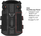 ICEFANG GN3 Tactical Dog Harness with 6X Buckle,Dog Molle Vest with Handle,3/4 Body Coverage,Hook and Loop Panel for ID Patch,No Pulling Front Clip (XL (32"-39" Girth), Black)