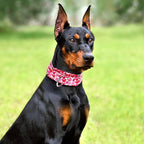 1.5 inch Wide Martingale Dog Collar,Valentine's Day Dog Collar Cute Loving Heart Printed Collar for Medium Large Extra Large Dogs L
