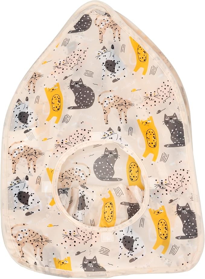 Kitty City Cat Print Pop-Up Cat Play House, Collapsible Indoor Cat Hideout with Peekaboo Openings, Lightweight Foldable Cat Cube for Play & Lounging, Pink