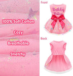 Dog Birthday Dress Dog Dress with Bowknot Tulle Birthday Princess Pet Clothes for Small Medium Large Dogs Girls Boys Cats Outfit Apparel