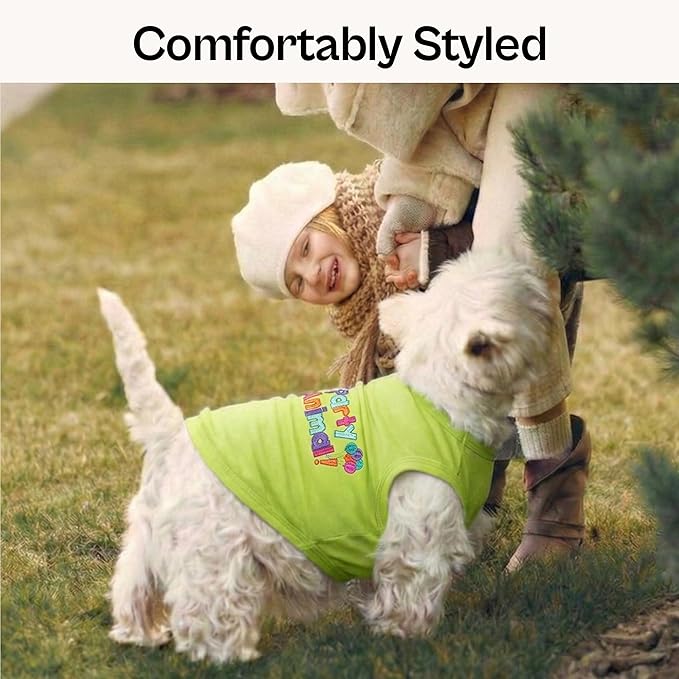 Parisian Pet Dog Shirt – 100% Cotton Shirts for Large Dogs – Sleeveless Pet Clothes – Lightweight Party Animal Dog Apparel – Breathable Dogs Clothes - Stretchy Pet T Shirts