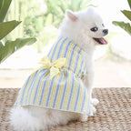 TAPBULL Dog Dresses, Fashionable Pet Dog Clothes, Cute Cat Birthday Dress Outfit (Blue/Red/Pink/Pink-Blue/Yellow-Blue 5-Pack), X-Large