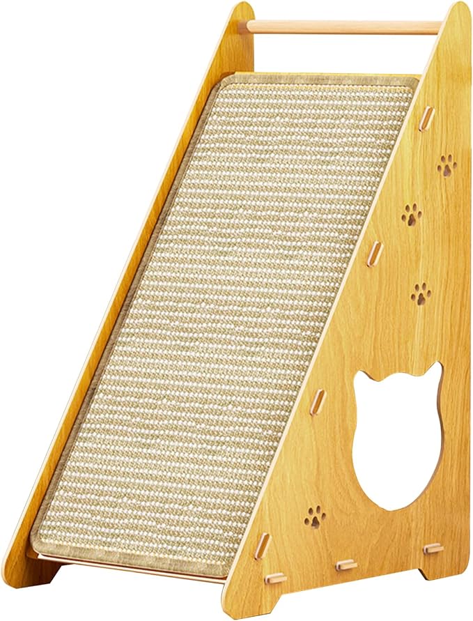 Sisal Cat Scratcher, 22.44 x 14.56 x 11.41 Inch Natural Scratching Post, Cat Scratch Pad for Wall and Couch, Durable Toy for Indoor Kittens
