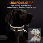 HYDEME Tactical Dog Collar, Alpine Loop Adjustable Military Training Nylon Dog Collars with Handle and Reflective for Small Medium Large Dogs, with Airtags Protective Case & Patches.(L,Brown)