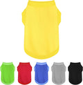 Elevate Your Dog's Fashion Quotient with Colorful and Breathable Sleeveless Cotton Shirts! Perfect Pet Apparel for Small to Medium Dogs Yellow S