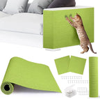 4pack Cat Scratch Couch Furniture and Wall Protector | Adhesive Cat Scratch Pad for Covering Cat Tower, DIY Climbing Cat Scratcher Couch Protector from Cat Claws Scratching (Green)