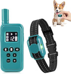 Smallest No Shock Dog Training Collar for Small Dogs 5-15lbs, Lightest Dog Vibration Collar with Controller 2000FT, Beep and Vibrate Only, Safety Lock,No Prongs,Cyan
