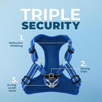 Best Pet Supplies Voyager Adjustable Step-in Flex Breathable Mesh Dog Harness for Small Medium Large Dogs (Royal Blue), XS