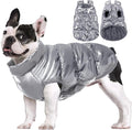 AOFITEE Dog Jacket, Dog Winter Coat, Waterproof Dogs Coats for Small Dogs, Warm Fleece Pet Snowsuit Puffer Jacket, Cozy Winter Pet Fleece Vest, Female Male Pets Cold Weather Coats, Silver, XXL