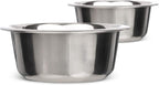 Neater Pet Brands 2.2 Cup (18 oz.) Stainless Steel Dog Bowls, Set of 2 Neater Feeder Replacement Bowls (Small Deluxe Model), Dog Food Bowl & Water Bowl, Dishwasher Safe Metal Dish for Cat & Small Dogs