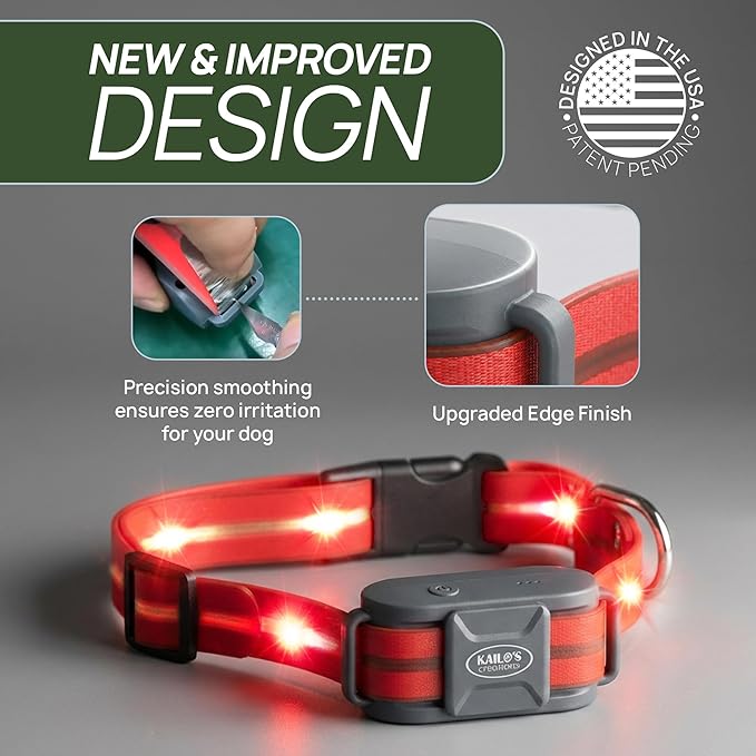 Dog Shock Collar (New Version) with 360° LED Lights – 4200FT Dog Training Collar with Remote, IPX8 Waterproof, Beep/Vibration/Safety Shock Modes, Rechargeable E-Collar for Dogs