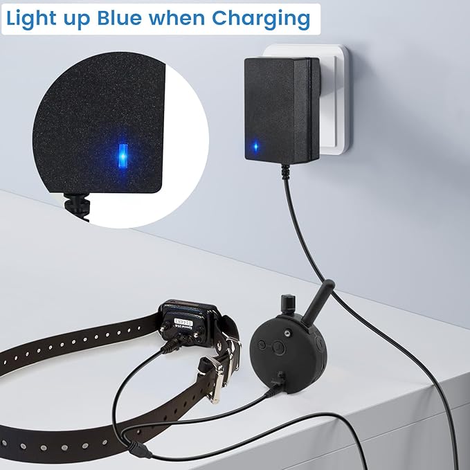 E Collar Charger for Mini Educator 300 400 ET-300 ET-400 Dog Training Collars, Shock Collar Dual Lead Charging Cable Power Adapter Cord