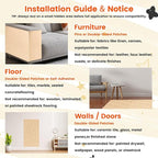 78.7"x15.8" Self-Adhesive cat Scratch pad - Trimmable Furniture Protector for Couch, Walls & Cat Trees | DIY Climbing Scratcher Pad with Twist Pins & Double-Sided Adhesives (Beige)