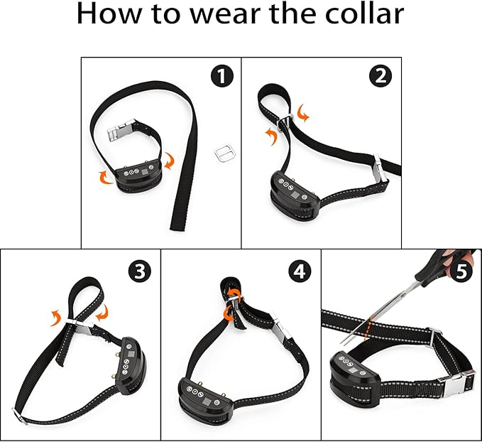 Replacement Collar for Shock Collar with Quick Release Metal Buckle Adjustable Reflective Nylon Strap Fits Most Training Collars and Bark Collars, E Collar Replacement Strap
