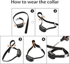 Replacement Collar for Shock Collar with Quick Release Metal Buckle Adjustable Reflective Nylon Strap Fits Most Training Collars and Bark Collars, E Collar Replacement Strap
