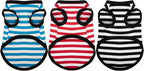 Paiaite 3 Pieces Dog Striped Shirt Light Color Cotton Sleeveless Puppy Pet Shirts Breathable Apparel Tank Top Colorful Puppy Sweatshirt Clothes for Small Medium Dogs 3XL