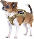 Tactical Dog Harness Tactical Puppy Vest with Rubber Handle K9 Military Adjustable Pet Vest Harness for Outdoor Training XS Dog Harness (Camouflage Harness)