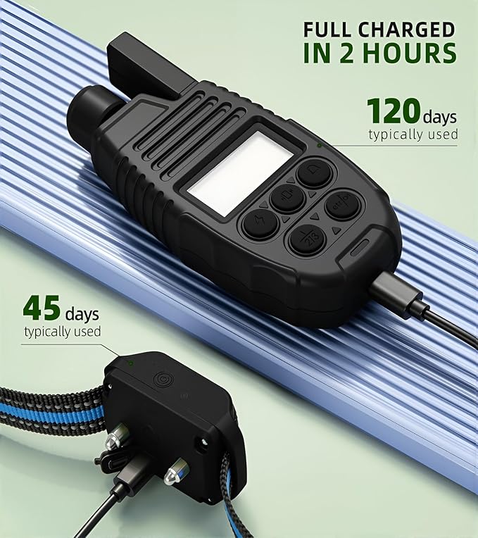 Shock Collar for Dogs, 4200FT Dog Training Collar with Remote for 15-120lbs Small Medium Large Dog, IP68 Waterproof Rechargeable E Collar with 3 Training Modes: Beep, Vibration, Safe Shock (Black
