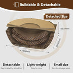 Cat Scratcher House, Cozy Cardboard Design, Safe and Secure for Kittens, Eco-Friendly,Plain Board (Circle)