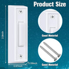 Saillong 2 Pieces Lighted Doorbell Button, Wall Mounted Garage Door Opener Switch with LED Light Compatible with Most Wire Doorbell Chimes, Transformer, Ringer, Buzzers (White,White Light)