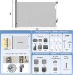 Retractable Baby Gate for Stairs Doorways - Extra Wide 55" No-Drill Pressure Mount OR Screw Mount, Space Saving Mesh Gate with No Bottom Bar Trip Hazard, for Indoor Outdoor Use with Kids, Dogs & Cats