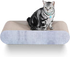 FluffyDream 2 in 1 Cat Scratcher Cardboard Lounge Bed, Cat Scratching Post, Durable Board Pads Prevents Furniture Damage,Large (Reversible Grey)