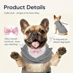 Supet Dog Tuxedo and Bandana Set with Bow Tie, Formal Outfit for Wedding Birthday Party Graduation Valentines, Pet Suit Clothes for Large Medium Small Dogs (Grey, S)