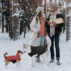 Kuoser Warm Dog Coat, Waterproof Dog Jacket for Extra Large Dogs, Adjustable Durable XL Doggie Winter Coat Reversible Cozy Puppy Cold Weather Apparel from Small to Large Breed, Bright Red XL