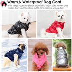 AOFITEE Dog Coat, Small Dog Coat Winter, Waterproof Dogs Jacket, Warm Fleece Dogs Snowsuit Pet Puffer Jacket, Windproof Pet Fleece Vest, Female Male Pets Cold Weather Coats Snow Jackets, Silver, L