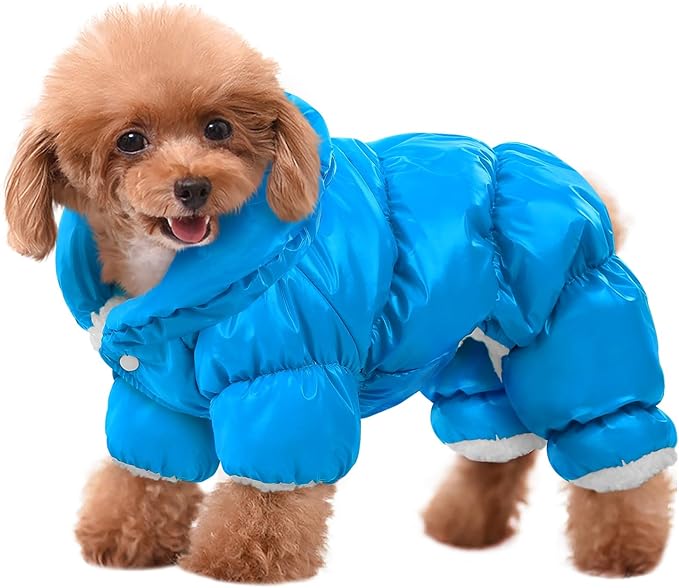 AOFITEE Dog Coat, Dog Winter Jacket, Fullbody Dogs Winter Coat Snowsuit, Waterproof Pet Puffer Jacket Snow Suit with Legs, Pet Fleece Vest, Cold Weather Coats for Small Dogs, L