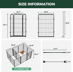 FXW Homeplus Unleashed Indoor Dog Playpen - Stress-Free and Safe Play, Heavy Duty 40 Inch 12 Panels with Connectors (Pack of 2) for Puppy and Small Dogs, Black│Patented