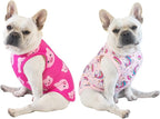 CuteBone Dog Shirts 2-Pack Soft Pet Clothes Breathable Summer Vest for Small Puppy and Stretchy Cat Apparel 2BX09M