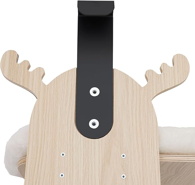 4-Tier Door Hanging Cat Tree, Door Mounted Cat Climbing Frame with Cat Litter & Scratching Board, Space-Saving Cat Tree for Indoor