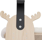 4-Tier Door Hanging Cat Tree, Wooden Door Mounted Vertical Cats Climbing Frame, 4.92ft Four-cat Bearing Cats Climbing Rack for Stair, Foyer, Living Room, Enclosed Balcony (No Cat Nest)