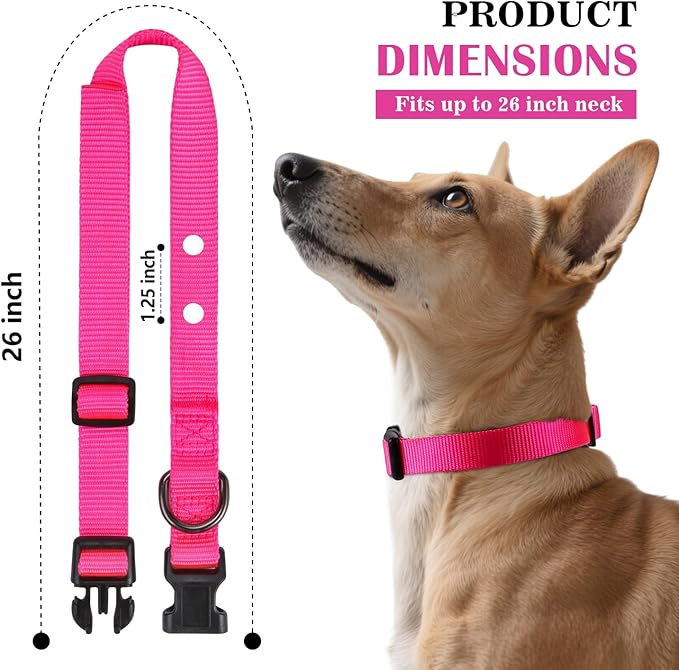 3/4 Inch Dog Shock Collar Replacement Strap with 2 Holes - Compatible with Most Brands of Ecollar Dog Fences and Training Collars, Pink, Medium