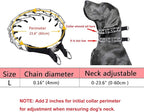 Prong Collar for Large Dogs, Dog Pinch Collar,Dog Training Collar,High Strength Quick Release Metal Buckle,Comfort Rubber Tips,for Large Dogs (4.0mm, 23.6-Inch, Black)