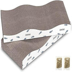 Cat Scratcher 2 PCS Pad, Cardboard with Premium Reversible Scratch Textures Design Wide Durable Scratching Pad