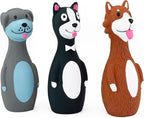 CHIWAVA 3 Pack 5.7 Inch Squeaky Latex Dog Toys Standing Stick Dog Dog Toy Puppy Fetch Interactive Play for Small Dogs