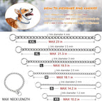 TagME Chain Choke Collar for Dogs, Adjustable Weather Proof Necklace for Large Dogs, Alloy Steel Pet Training Collar